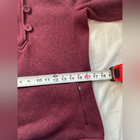 The North Face Hoodie Crescent Sunshine Maroon Fleece Pullover Womens Size M - Picture 8 of 12